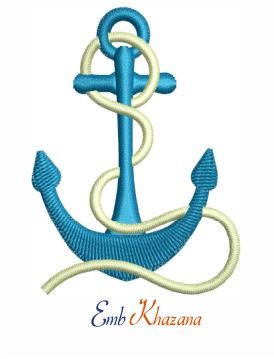 Anchor Embroidery Design Marine Embroidery, Rope Embroidery, Anchor With Rope, Internet Logo, Anchor Embroidery, Navy Anchor, Coffee Shop Logo, Military Design, Flag Embroidery