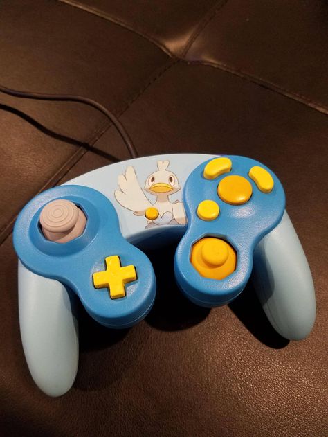 A Ducklett GameCube controller I painted Game Cube Controller, Cube Painting, Gamecube Controller, Game Console, Gaming Products, Pokemon, Electronic Products, Pokémon