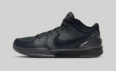 Kobe Logo, Kobe 4 Protro, Nike Essentials, Nike Zoom Kobe, Nike Models, Nike Basketball, Triple Black, Black Mamba, Nike Store