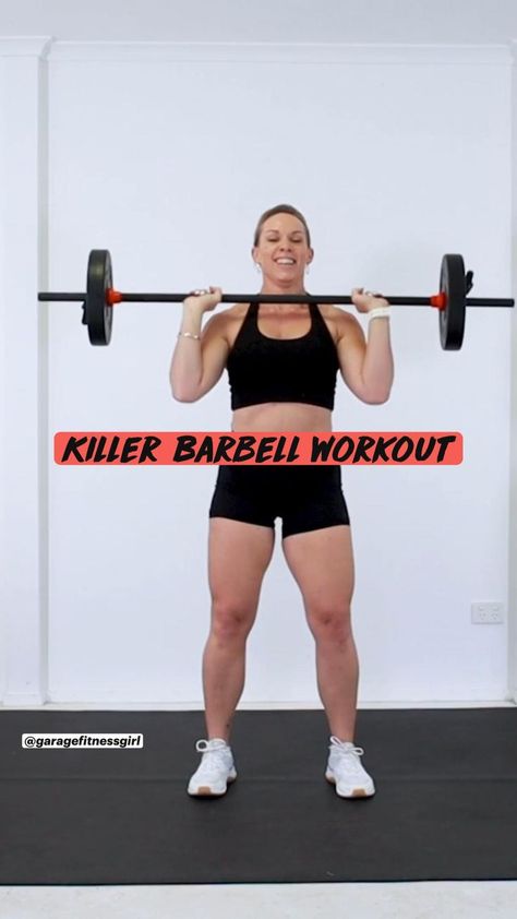 Pin on At Home Workouts Bar Weights Workout For Women, Dumbbell Barbell Workout, Easy Barbell Workout, Light Barbell Workout, Workouts With Bar Weights, Body Bar Workout Woman, Home Workout Barbell, Arm Workout Women Barbell, Barbell Strength Workout