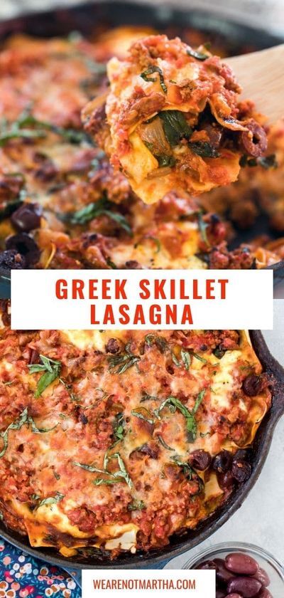 Greek Skillet, Greek Beef, Greek Lasagna, Skillet Lasagna, Lasagna Recipes, Simple Pasta, Traditional Lasagna, Easy To Make Dinners, Greek Flavors