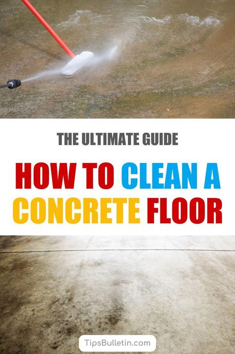 Clean Garage Floor, Cleaning Concrete Floors, Painted Cement Floors, Clean Painting, Concrete Cleaner, Diy Carport, Cement Floors, Clean Concrete, Floor Cleaning Solution