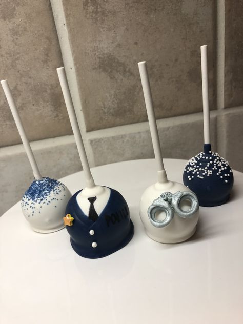 Police Cake Pops, 40th Birthday Cakes For Men, Police Cakes, Banquet Centerpieces, Police Graduation, Police Retirement, Police Party, Promotion Party, Birthday 5