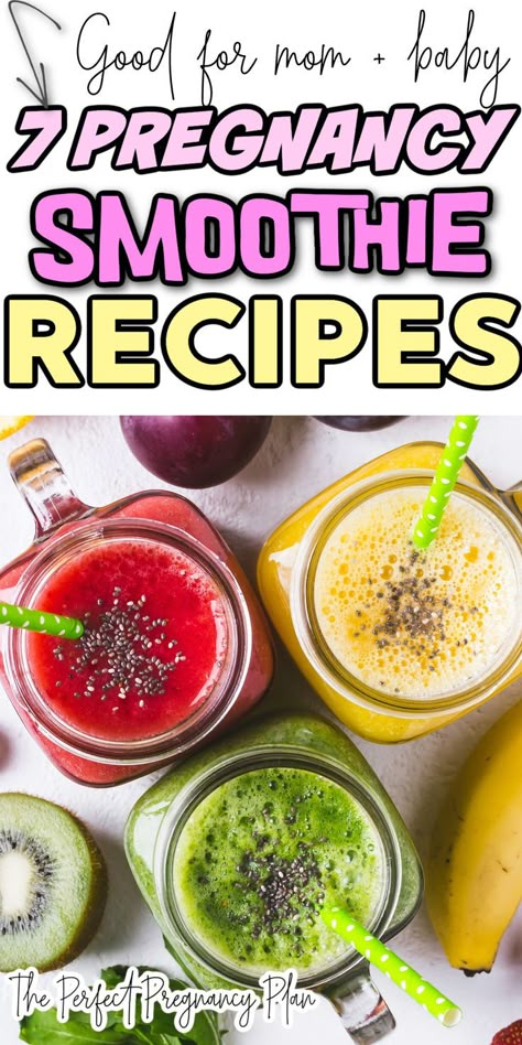 A prenatal nutrition specialist shares how to make the most healthy prenatal smoothie, ingredients to include in pregnancy smoothies for optimal prenatal nutrition plan, and 7 delicious pregnancy smoothie recipes to add into your pregnancy diet plan for a more healthy baby. The best easy dump and blend recipes perfect for every trimester, 1st, 2nd, 3rd. Prenatal Smoothie, Prenatal Nutrition Plan, Smoothies During Pregnancy, Pregnancy Meal Prep, Pregnancy Nutrition Plan, Pre Pregnancy Diet, Pregnancy Breakfast, Pregnancy Smoothie Recipes, Pregnancy Healthy Eating