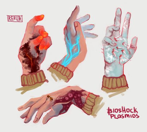 Burns Reference Drawing, Burnt Skin Reference, Rotting Skin Drawing, Explosion Scar Reference, Fictional Disease Art, Bioshock Art, Magic Design, Dungeons And Dragons Homebrew, Bioshock