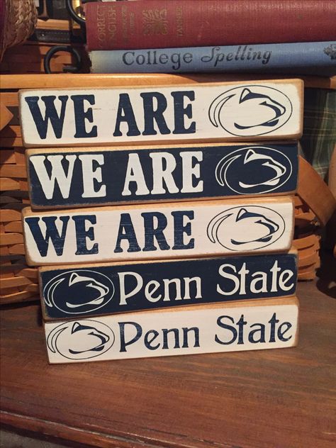 Penn State Cricut Projects, Penn State Crafts, We Are Penn State, State Crafts, Nittany Lion, Tiered Trays, Vinyl Signs, Grad Gifts, Penn State