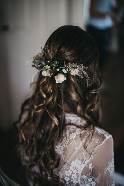 Loose Wedding Hair, Beautiful Wedding Hair, Skull Wedding, Simple Wedding Hairstyles, Braut Make-up, Wedding Hairstyles Half Up Half Down, Wedding Hairstyle, Short Hair Styles Easy, Wedding Hairstyles For Long Hair