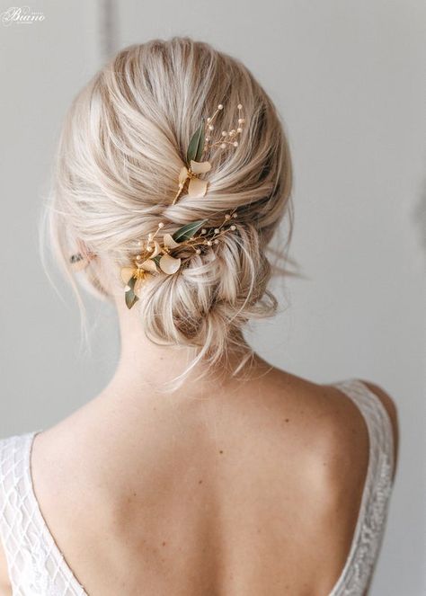 Gold Hair Accessories Wedding, Gold Hair Comb Wedding, Floral Headpiece Wedding, Bridal Floral Headpiece, Gold Hair Vine, Flower Hair Pins, Gold Hair Comb, Bridal Hair Headpiece, Wedding Hair Clips