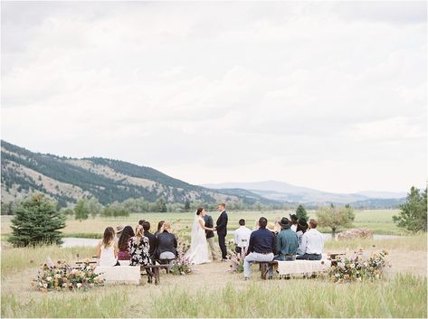 Intimate Destination Montana Wedding at The Ranch at Rock Creek | invevents.com Big Sky Wedding, Montana Wedding Venues, Winter Wedding Destinations, Sky Wedding, Montana Ranch, Wyoming Weddings, Jackson Hole Wedding, Montana Mountains, Creek Wedding