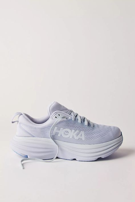 HOKA® Bondi 8 Sneakers | Free People Hoka Sneakers, Cute Running Shoes, Hoka Bondi 8, Free People Summer, Hoka Shoes, Clothing Pieces, Sport Shoes Women, Aesthetic Shoes, Training Shoes