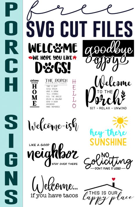 Porch Sign Stencils, Porch Sign Svg Free, Free Welcome Sign Svg Files For Cricut, Diy Welcome Sign Wood Front Porches With Cricut, Free Christmas Porch Sign Svg, Relaxing Reading, Diy Quotes, Sign Fonts, Hello Sign