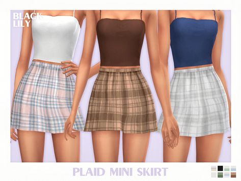 Bianca Dress, Sims 4 Dresses, Sims 4 Mods Clothes, Sims 4 Game, Sims 4 Clothing, Plaid Mini Skirt, The Sims4, Sims 4 Cc, Sims 4 Custom Content