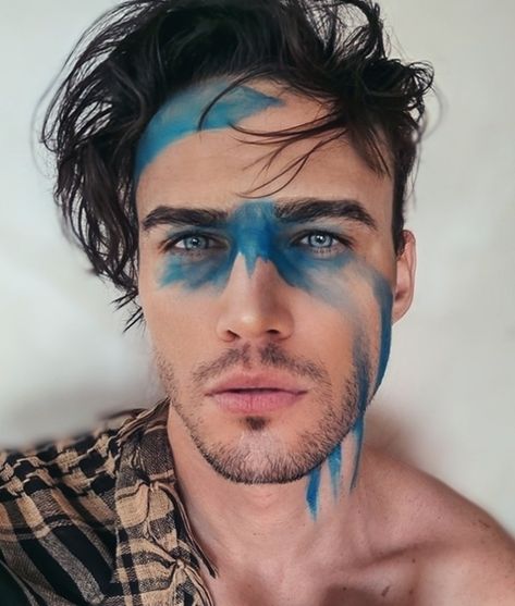 Scottish Warrior, Highlander, Outlander, Clan Fraser, Celtic, Viking, War Paint. Scottish Warrior Makeup, Scottish Warrior Face Paint, Scottish Face Paint, Irish Face Paint, Men’s Viking Makeup, Warrior Makeup Men, Celtic Face Paint, Viking Make Up Men, Celtic Makeup