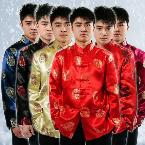 Cheap clothing agent, Buy Quality top european directly from China top plus size stores Suppliers: Chinese Clothing For Men, Asian New Year, Chinese New Year Outfit, Chinese Shirt, Traditional Chinese Clothing, Chinese Traditional Costume, Western Outfits Men, Mens Summer Outfits, Tang Suit