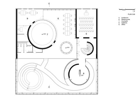 Ramp Plan Architecture, Ramp Architecture Design, Ramps Architecture, Jump Cut, Ramp Design, Galleries Architecture, Office Plan, Floor Plan Layout, Plan Drawing