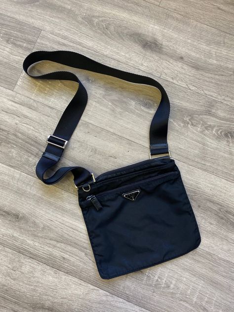 Prada Prada Vintage crossbody bag Prada Crossbody Bag Men, Prada Bag Men, Prada Sling Bag, Prada Bag Aesthetic, Prada Vintage Bag, Cool Shoes For Men, Vintage Prada Bag, Prada Messenger Bag, Prada Nylon Bag