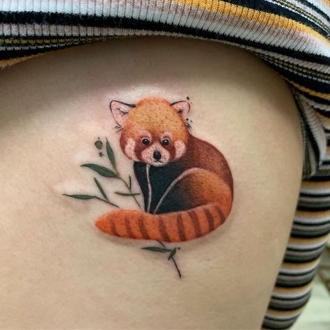 Red Panda Tattoo: Tattoos have been a form of self-expression for centuries, with each design carrying its own unique symbolism and meaning.. Small Red Panda Tattoo, Red Panda Tattoo Simple, Red Panda Tattoo Design, Red Panda Tattoo, Valentines Drawings, Red Panda Cartoon, Panda Tattoo, Red Pandas, Art Appliqué