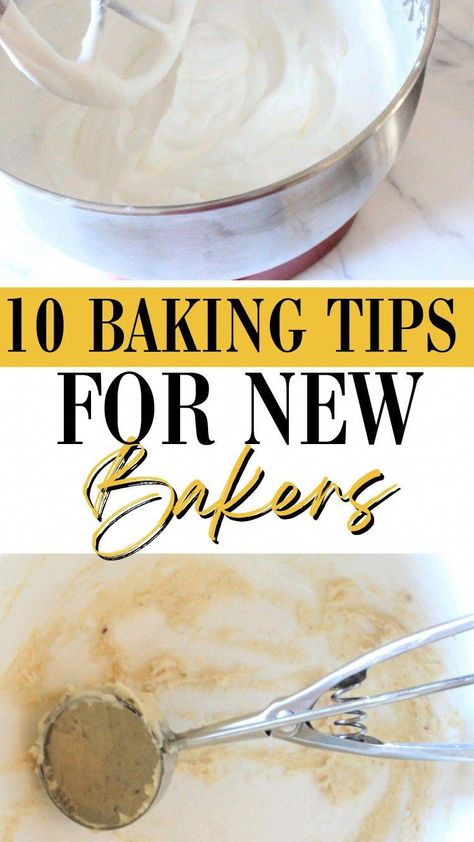 Interested in learning how to bake? We’ve all been there, heck I am still a newbie, but I got you covered. Here are my ten baking tips for new bakers. Baking Hacks Tips, Baking Tips For Beginners, Baking Tips And Tricks, British Baking Show Recipes, Baking Hobby, Baking Hacks, Cooking Bacon, Cooking Easy, Baking Basics