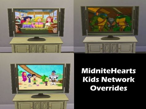 I Create Bedroom Sets for The Sims 4 — Kids Network Overrides For The Sims 4 I’ve got... Sims 4 Tv Override Mod, Sims 4 Cc Tv Shows, Sims 4 Tv Show Overrides, Sims 4 Cc Tv Overrides, Sims 4 Tv Mod, Sims 4 Tv Overrides, Sims 4 Overrides, The Sims 4 Kids, Sims 4 Mac