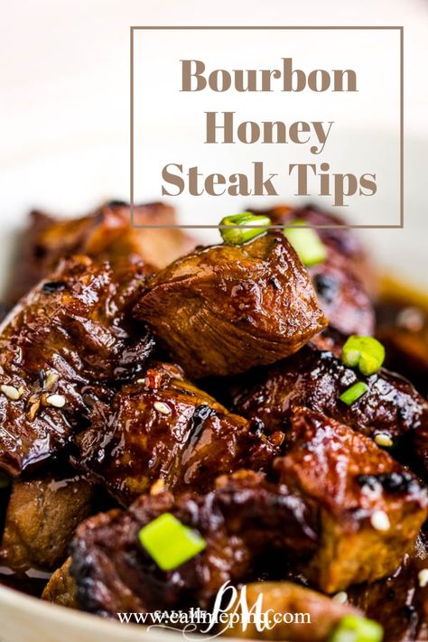 Bourbon Honey Steak Tips RECIPE Ihop Steak Tips Recipe, Honey Steak, Steak Tips Recipe, Bourbon Honey, Bourbon Steak, Resep Steak, Honey Bourbon, Steak Tips, Recipes Beef