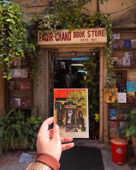 Faqir Chand Bookstore Aesthetic, Fakir Chand Book Store, Delhi Illustration, Dream Library, Board Game Design, Vision Board Images, Istanbul Travel, Fantasy Books To Read, Desi Fashion Casual