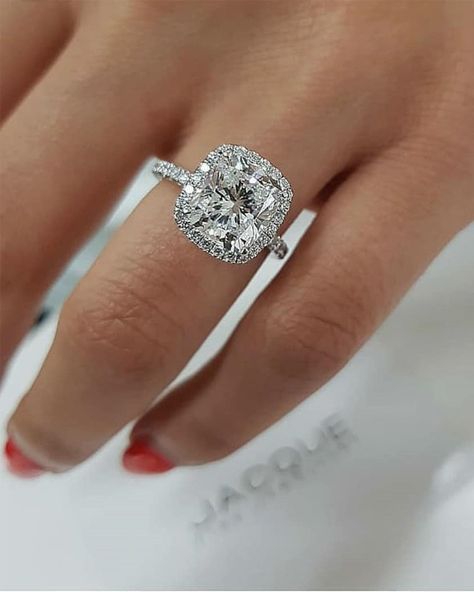 Brilliant Cushion Cut Engagement Rings ★ cushion cut engagement rings halo engagement rings Cushion Engagement Rings Halo, Simple Engagement Rings Cushion, Cushion Cut With Halo Engagement Ring, Engagement Rings Sparkly, 3 Carat Cushion Cut Engagement Ring, 2 Carat Cushion Engagement Ring, Engagement Rings Halo Cushion, Cushion Cut Engagement Ring With Halo, Engagement Rings Cushion Cut Halo