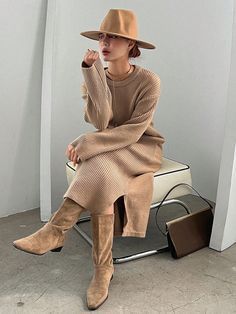 Womens Winter Fashion, Botas Cowboy, Stylish Knitwear, Inexpensive Clothes, Knitwear Outfit, Perfect Fall Outfit, Stylish Fall Outfits, Trendy Fall Outfits, Winter Stil