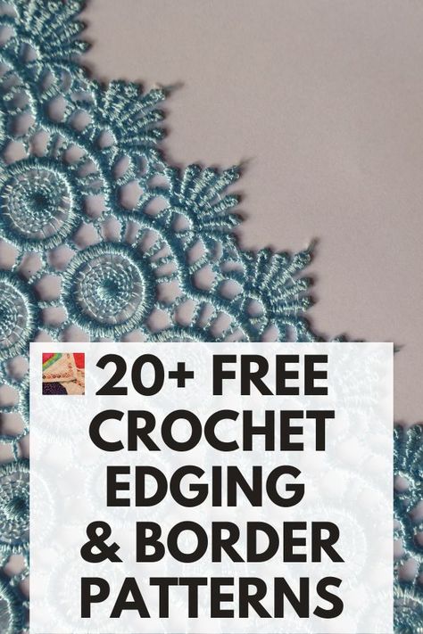 Crochet Edgings and Borders!  Looking to add crochet edgings and crochet borders to projects?  This page has lovely free border patterns to make beautiful work go from homemade to handmade. Crochet Edging Patterns Free, Crochet Edging Tutorial, Crochet Edging Pattern, Crochet Blanket Border, Crochet Blanket Edging, Crochet Doily Rug, Reverse Single Crochet, Border Patterns, Crochet Border Patterns