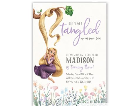 Tangled Printables, Birthday Invitations Princess, Tangled Invitations, Rapunzel Birthday Invitation, Rapunzel Invitations, Royal Celebration, Rapunzel Birthday, Rapunzel Birthday Party, Tangled Birthday