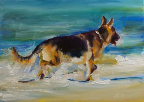 Sue ChurchGrant Daily Painting German Shepherd Painting, German Shepherd Art, Hand Oil, Daily Painting, Sketch Inspiration, Winston Salem, Dog Drawing, Dog Paintings, Daily Paintworks