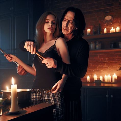 Hermione X Snape Fanart, Professor Sharp Fanart, Lily And Snape Fanart, Snape X Hermione, Severus And Lily, Severus Snape Hermione Granger, Alan Rickman Snape, Snape Fan Art, Snape And Hermione