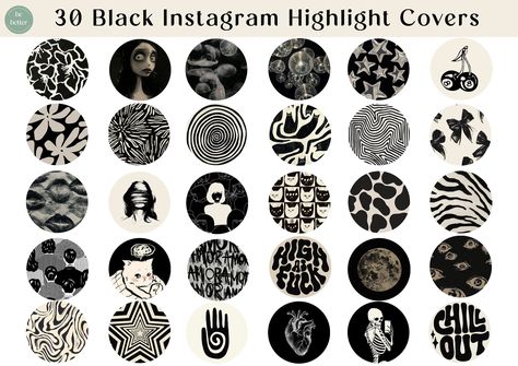 Abstract and minimal black Instagram highlight cover icons in a variety of styles to help you organize and brand your #30_Aesthetic #Cover_Icons #Black_Instagram #Story_Cover Punk Instagram Highlight Covers, Aesthetic Highlight Covers Black, Icons For Instagram Highlights Black, Insta Highlight Cover Icons Me, Instagram Highlight Covers Grunge, Emo Instagram Highlight Covers, Grunge Instagram Highlight Covers, Goth Instagram Highlight Covers, Cool Instagram Highlight Covers