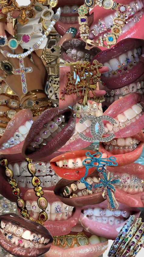 Crazy Piercings, Pretty Teeth, Dental Jewelry, Diamond Teeth, Skateboard Art Design, Dope Jewelry Accessories, Grills Teeth, Crystal Bead Jewelry, Cool Piercings