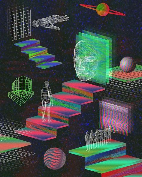 Pink Vaporwave, Nft Crypto Art, Futurism Art, Crypto Art, Art Gallery Wallpaper, Infinite Possibilities, Futuristic Art, Retro Waves, Glitch Art