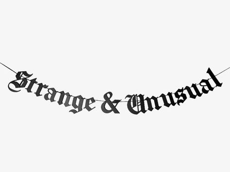 Strange & Unusual Old English Banner, Gothic Letter Garland, Goth Emo Decor, Halloween Decoration, Halloween Banner, Beetlejuice I Myself Am Halloween fonts #halloweenfonts fonts #fonts font #font 6.445 Emo Birthday, Emo Decor, Blackletter Calligraphy, Letter Garland, Gothic Lettering, Cardboard Letters, Halloween Writing, Black Banner, Tattoo Templates