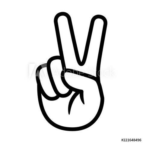 Icon For Apps, Line Art Vector, Hand Gesture, Vector Icons, Peace Gesture, Victorious, Line Art, Stock Vector, Stock Images