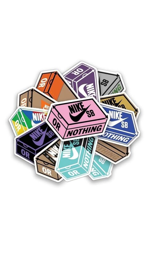 Nike Sb Wallpapers, Cool Stickers Art, Nike Stickers, Stickers Nike, Image Dbz, Twitter Logo, Nike Art, Sneaker Posters, Cool Nike Wallpapers