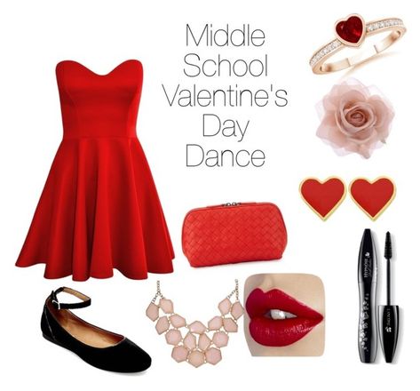 "Middle School Valentine's Day Dance" by tomboychan ❤ liked on Polyvore featuring moda, Steve Madden, LancÃ´me, Bottega Veneta, Accessorize, women's clothing, women, female, woman y misses Valentine’s Day Dance Dresses, Valentines Day Dance Dresses, Valentines Dance Dresses Middle School, School Valentines Dance, Middle School Valentines Dance, Middle School Valentines, Cupid Dance, Valentine's Day Dance, Dance Party Outfit