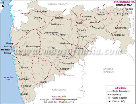 Rail Network Map of Maharashtra http://www.mapsofindia.com/maps/maharashtra/maharashtrarails.htm India World Map, Geography Map, Gk Knowledge, State Capital, India Map, Arabian Sea, Phone Wallpaper Quotes, Knowledge Facts, General Knowledge Facts