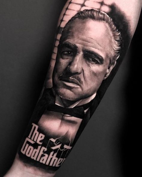 Mafia Tattoo, Tato Realis, Godfather Tattoo, Unique Tattoos Black Women, Tattoo Mafia, Dove Tattoo Design, Best Leg Tattoos, Gangsta Tattoos, Gangsta Style