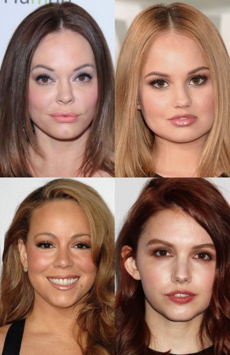 Rose McGowan, Debby Ryan, Mariah Carey, and Hannah Murray all the Romantic Gamine Ingenue style type. They're flattered by hair, makeup, and outifts that are simultaneously glamorous, playful, and sweet #romanticgamineingenue #styleessences #styletype #softgamine #softgaminecelebrities #kibbetype #kitchener #beautytips Ingenue Face, Romantic Gamine, Ingenue Style, Hannah Murray, Rose Mcgowan, Soft Gamine, Debby Ryan, Mariah Carey, Makeup Essentials