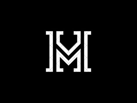 Hm Monogram, M Design Logo, Hm Logo, M Letter Design, Dm Logo, Band Tattoos For Men, Unique Monogram, Banner Drawing, Clever Logo