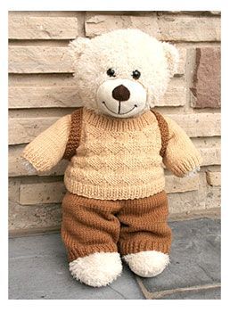 Knitted toys Teddy Bear Knitting Pattern, Bear Patterns Free, Bear Clothes, Crochet Bear Patterns, Knitted Teddy Bear, Teddy Bear Clothes, Knitting Dolls Clothes, Teddy Bear Gifts, Animal Knitting Patterns