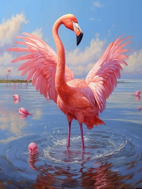 Flamingo Wings, Pink Flamingo Wallpaper, Flamingo Pictures, Flamingo Tattoo, Pink Birds, Flamingo Wallpaper, Flamingo Painting, Flamingo Decor, Animal Portraits Art