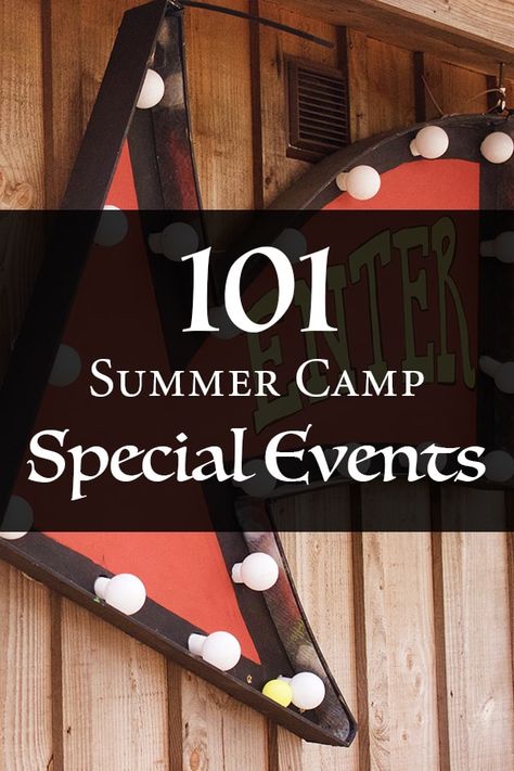 101 Summer Camp Special Events - Summer Camp Programming Youth Group Events, Church Youth Activities, Day Camp Activities, Summer Camp Counselor, Summer Camp Themes, Camping With Teens, Summer Camp Games, Summer Day Camp, Youth Camp