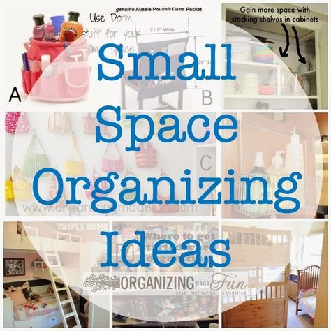 Are you struggling with organizing your small spaces? This is a great post to help you out! Small Space Organizing Ideas Budget Storage, Small Space Inspiration, Small Space Hacks, Smart Organization, Small Space Organization, Organize Declutter, Space Organizer, Home Organization Hacks, Small Organization