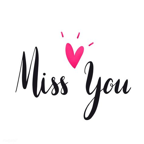 Miss you typography vector in black | free image by rawpixel.com / Aum Stephen Mulhern, Miss You Images, I Miss You Wallpaper, Missing You Quotes For Him, Belle Citation, Thinking Of You Quotes, Missing You Love, Love Smiley, Typography Graphic Design