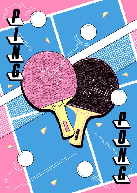 Filmmaking Ideas, Business Interior, Tennis Art, Flat Art, Tennis Table, Sport Illustration, Graphic Design Poster, Sport Poster, Outdoor Games