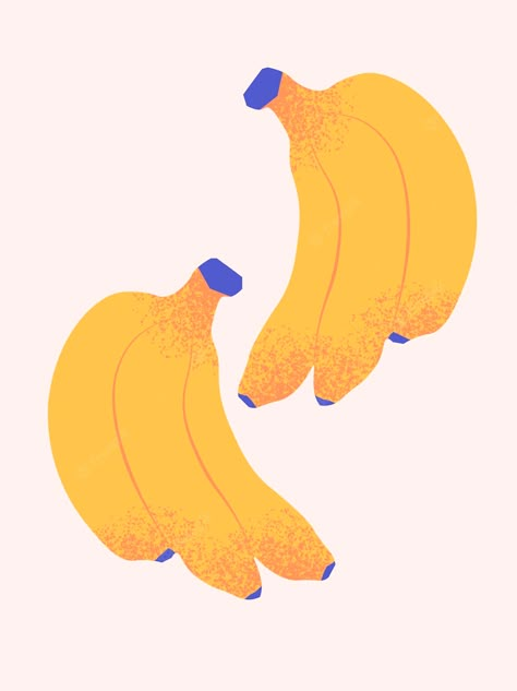 Bananas Aesthetic, Bananas Illustration, Fruit Graphic Design, Banana Aesthetic, Banana Drawing, Banana Illustration, Catalog Design Layout, Graphic Drawings, Patterns Drawing