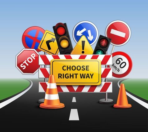 My Ways Road Safety Poster, Safety Posters, Driving Instructor, Traffic Signs, Driving School, Road Safety, Traffic Light, Road Signs, Displaying Collections